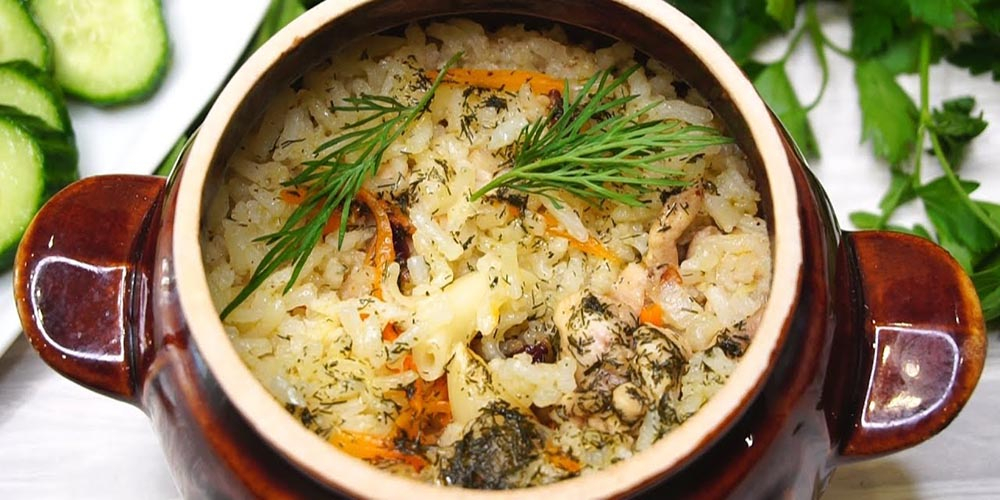 Рис с курицей и грибами в горшочках - рецепт автора Екатерина